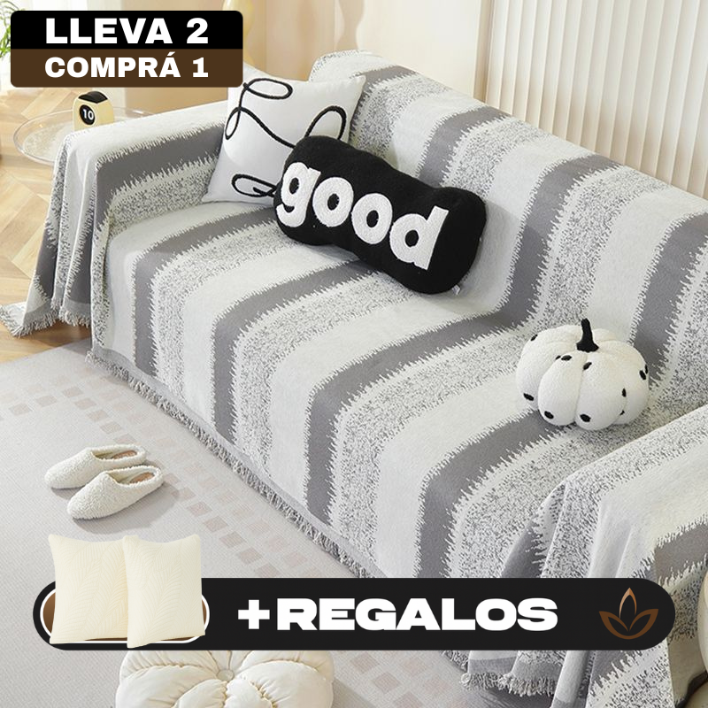[Llevá 2 Pagá 1] Funda para Sofá Encanto en Algodón y Poliéster +REGALOS: 2 Almohadones